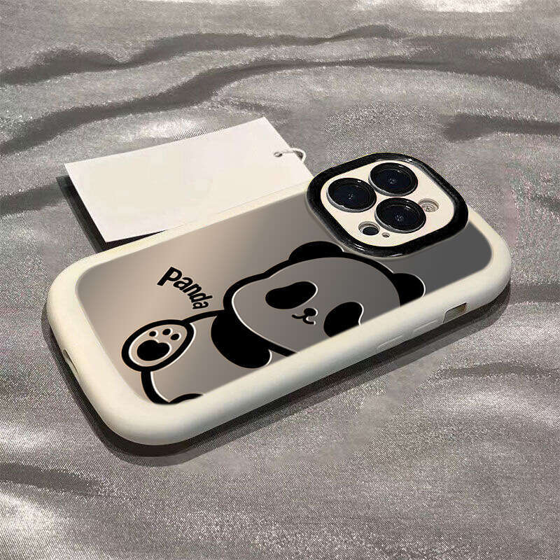 Compatible with Apple 16 New Model 14 Plus Matte 13 Silicone 12 Mini Cartoon Panda 15 Pro Max Phone Case 11 S260128