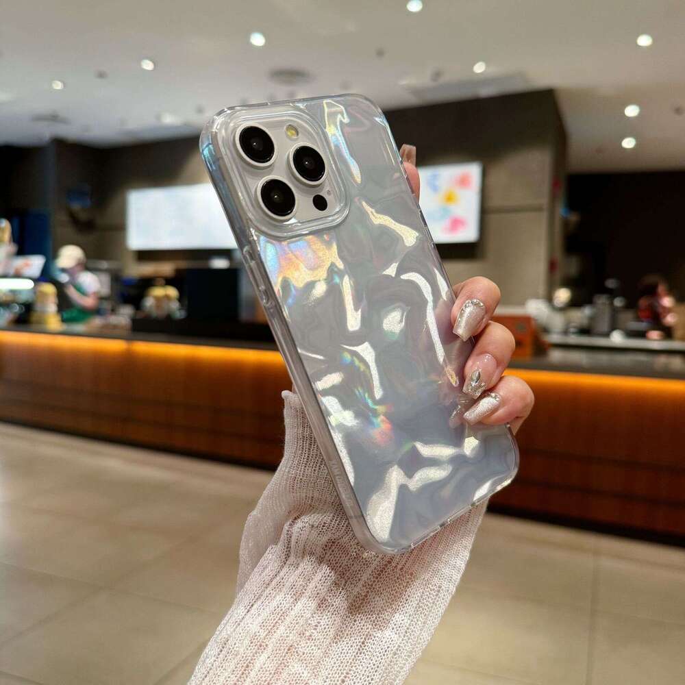 Compatible with New Apple 17 IMD Feather Gauze Glossy Surface Paintable iPhone 16 Shockproof Phone Case Material S260128