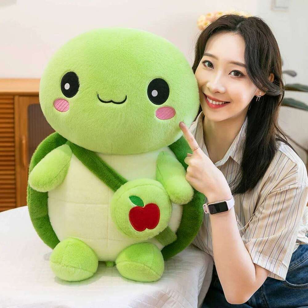 1pc 30cm/11.81in apple plush toy turtle doll pillow claw machine exchange birthday gift Y260128