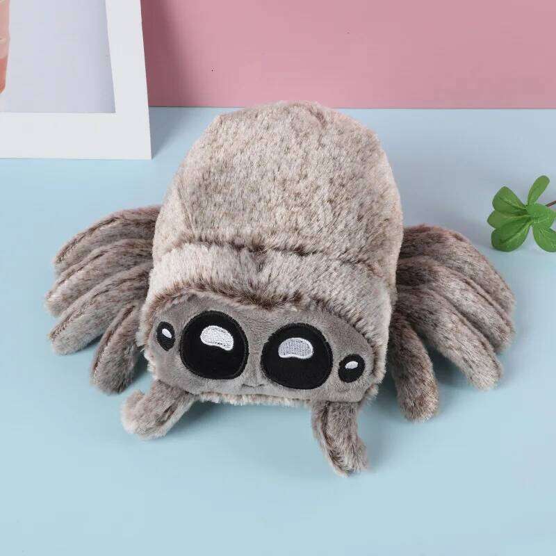 Black Little Lucas Stuffed Soft Spider Toy Plushie Simulated Pillow Doll for Anime Game Room Decor Kid's Gift Y260128