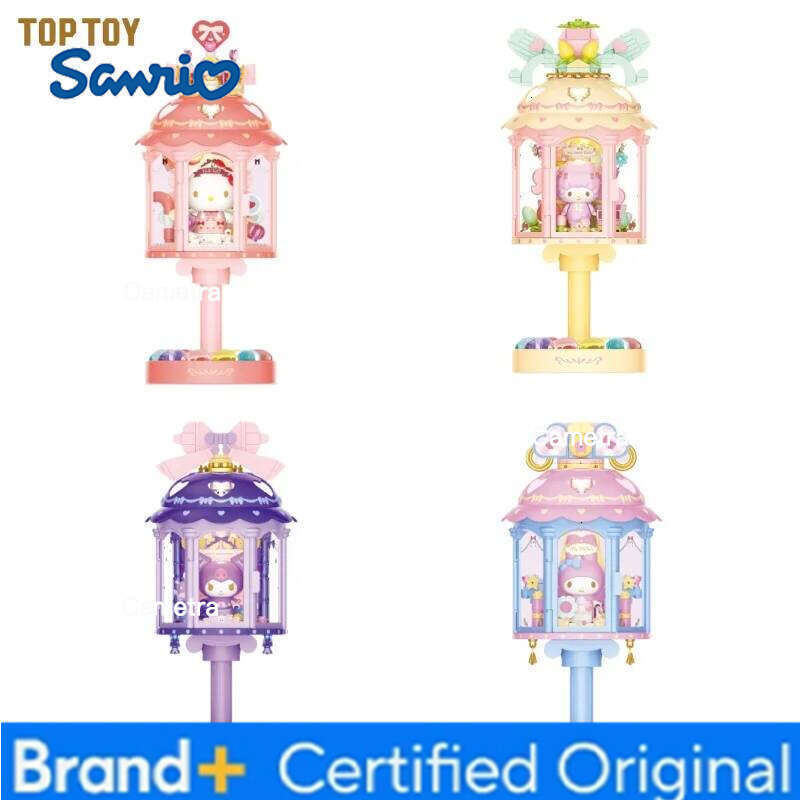 Sanrio TOPTOY Building Blocks Hello Kitty Kuromi Small Particles Melody Children's Assembly Toy My Sweet Piano Model Gift H260128