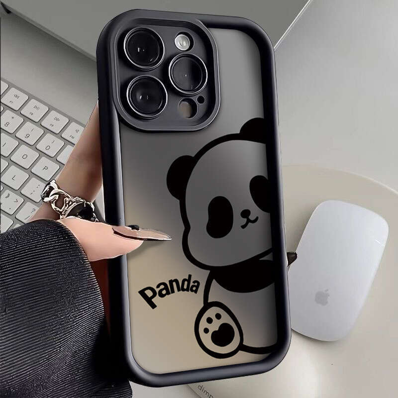 Squatting Panda Compatible with Apple 15 Max Phone Case Cartoon iPhone 14 Cute 13 Creative 12 Pro S260128