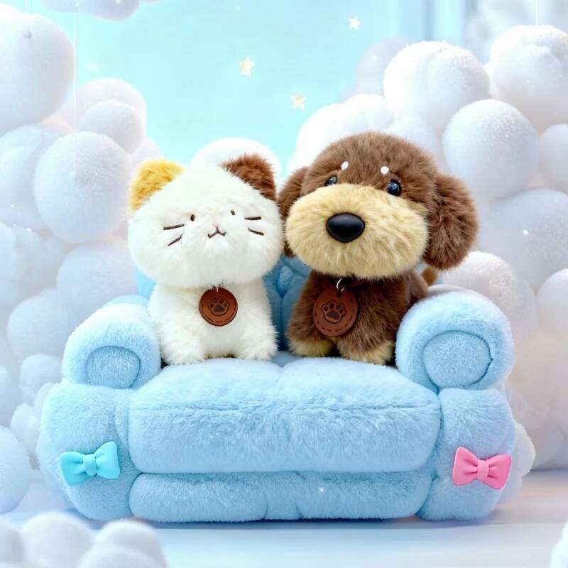 Cute Soft Animals Sanhua Cat Sausage Dog and Pony Simulation Plush Toys for Pet Enthusiasts Birthday Christmas Gifts Y260128