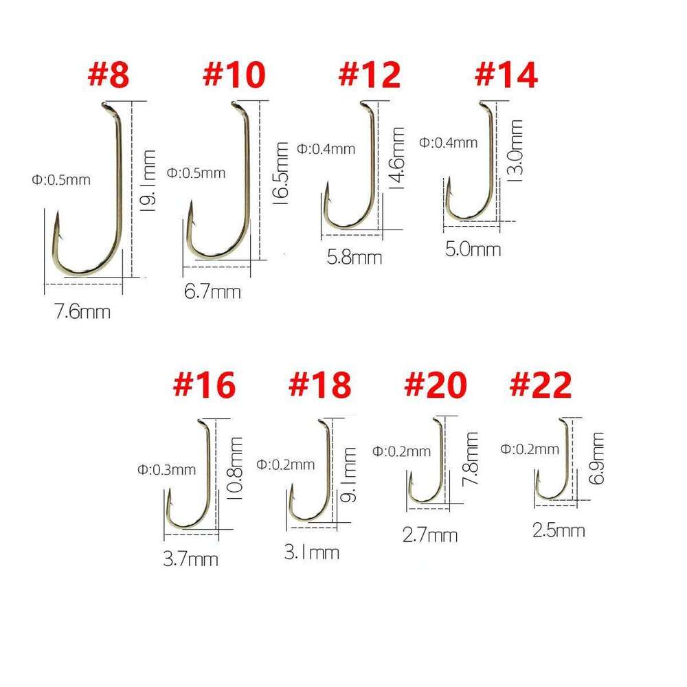WIFREO 50/100pcs Long Shank Fishing Hooks Dry&Wet&Nymph&Shrimp Caddis Pupa Streamer Hook Fly Tying Fishhook Z260128