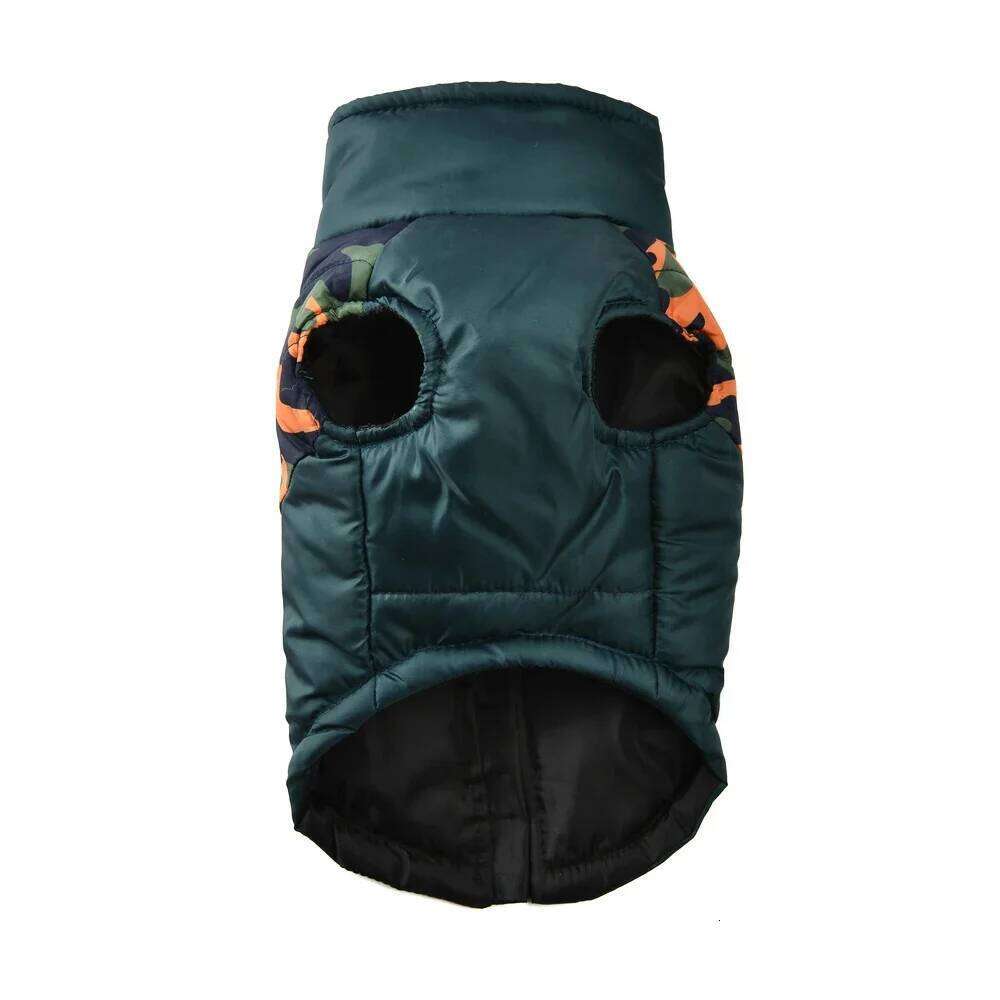 Winter Warm Dog Jacket For Small Medium Dogs Cats Outdoor Waterproof Pet Coat With D-ring Zipper Camouflage Puppy Beagle Clothes XJ260127