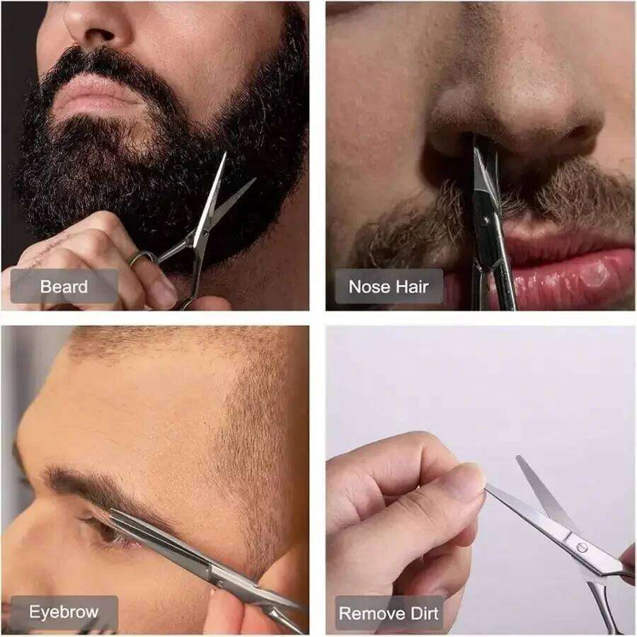 1pc Elegant Trimmer Scissors, Suitable For Men To Trim Mustache 26W01128