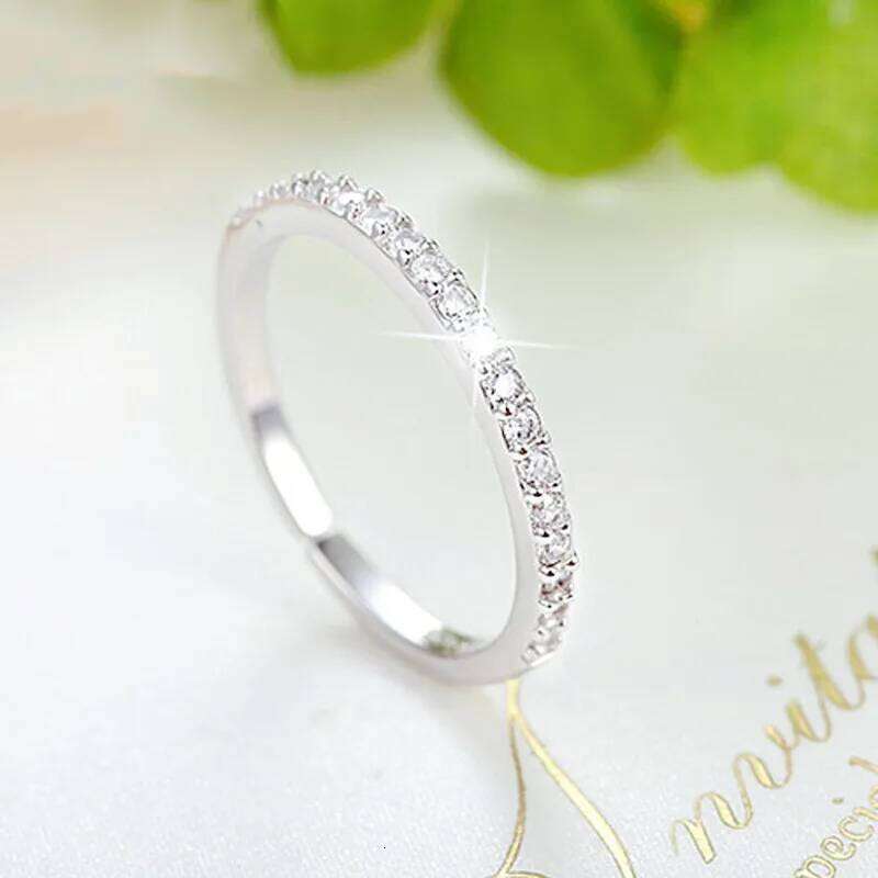 Sterling Silver Single Row Zircon Rings For Women Wedding Luxury Party Jewelry Accessories Wholesale Jewellery Money 925 XJ260127