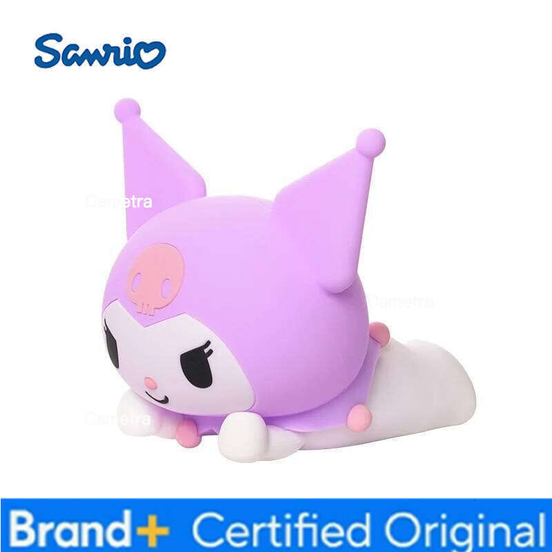 Sanrio Kuromi Lying Posture Patting Lamp Bedside Cartoon Desktop Night Light Decoration Girl Birthday Gift Kids Toy Anime Peripherals H260128