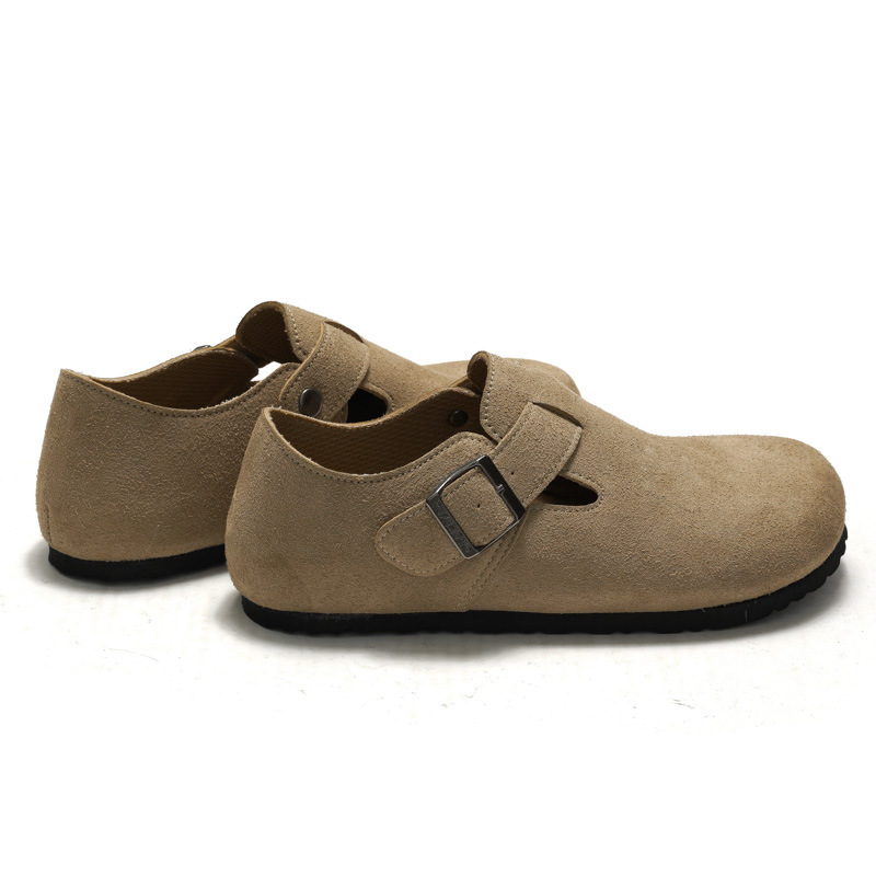 RUIZUSTOCK Free delivery Casual Shoes Fashionable and comfortable cork casual shoes neutral toe cap shoes single shoe frosted