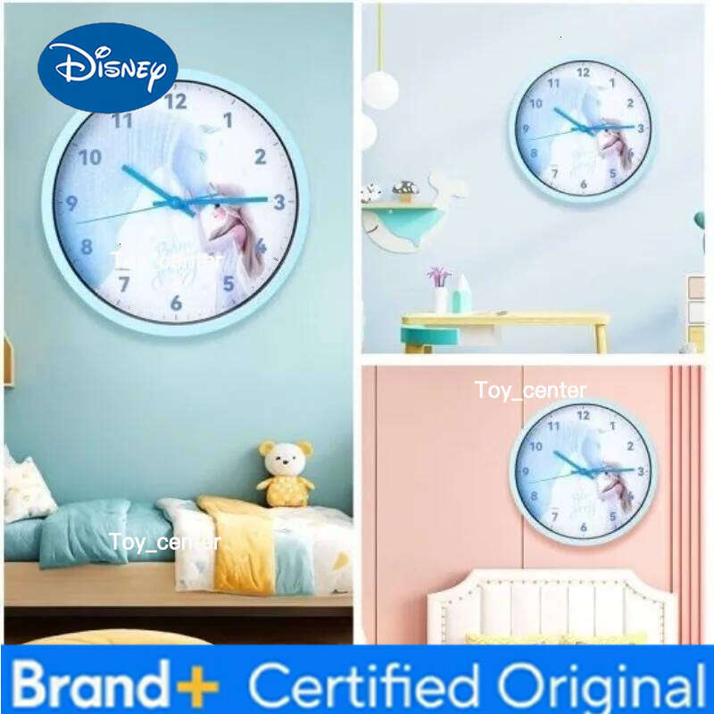 Disney Elsa Mickey Lotso Cute Creative Personality Living Children's Room Wall Mounted Silent Hanging Cartoon Clock H260128