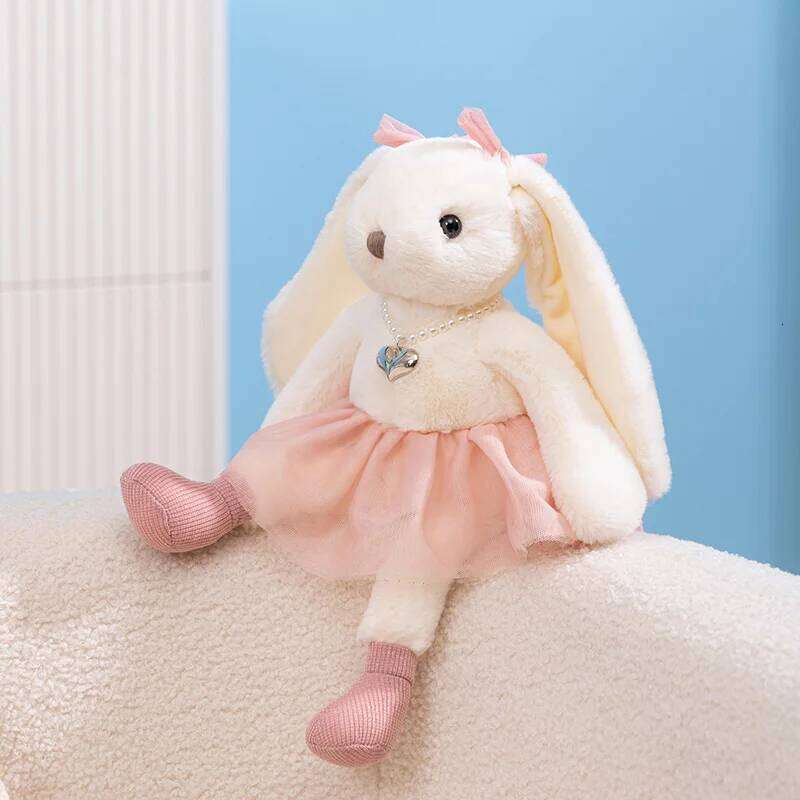 35cm/50cm Kawaii Lady Doll Accompanying Plush Toy Lovely pearl Rabbit Dolls for Kids Girlfriend Birthday Xmas Gift Y260128
