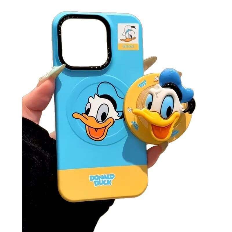 Cartoon Cute Donald Duck Magnetic Stand Compatible with iPhone 16 Pro Max Apple 15 Phone Case 14 New Model 13 S260128