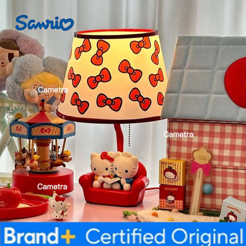 Sanrio Cartoon Table Lamp Wedding Birthday Gift Children'S Bedside Cute Hello Kitty Nightlight Desktop Ornaments H260128