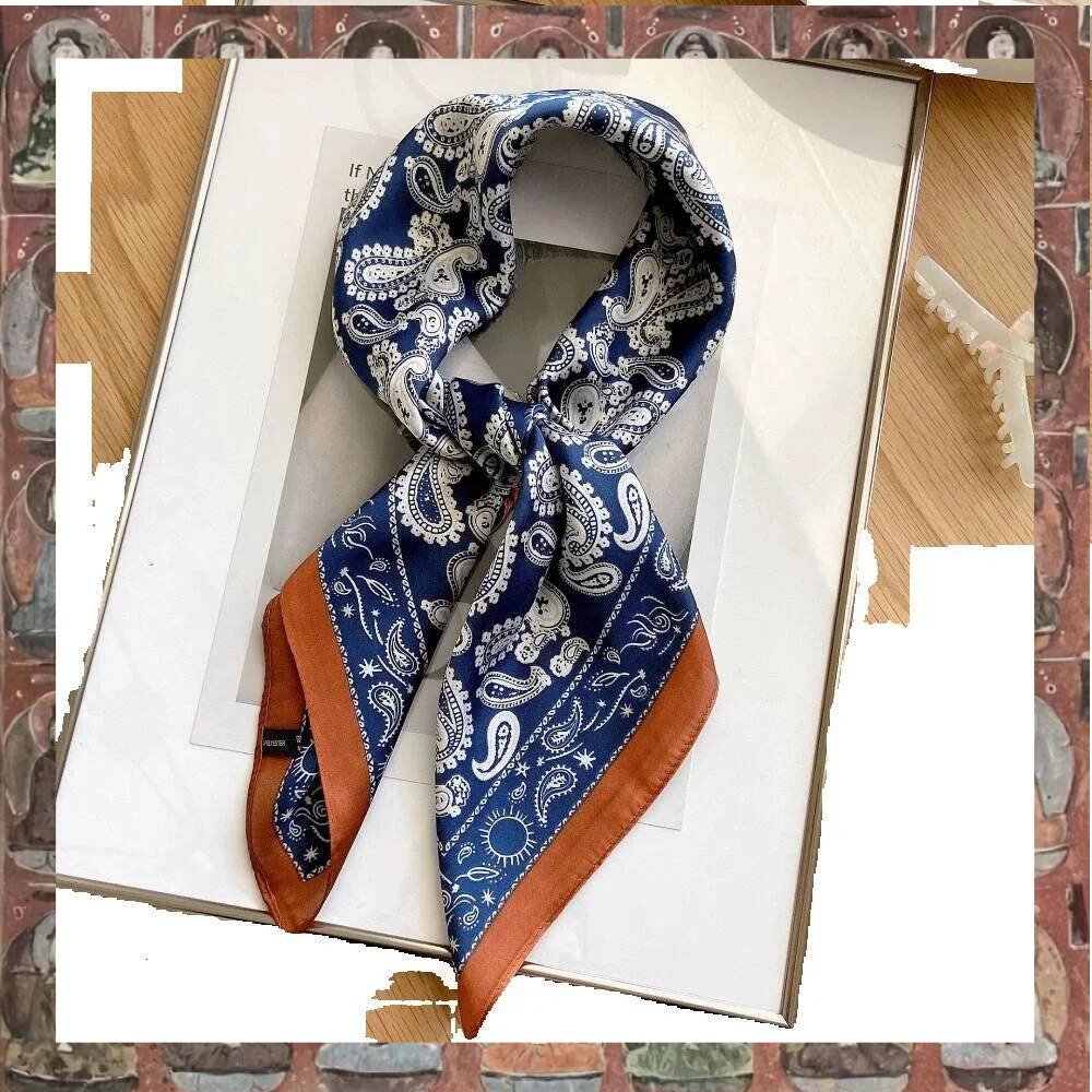 Paisley Cashew Print 70*70cm Silk Square Scarf Women Neck Tie Soft Satin Neckerchief Female Foulard Headband Hijab Decorate Hand ddmynov