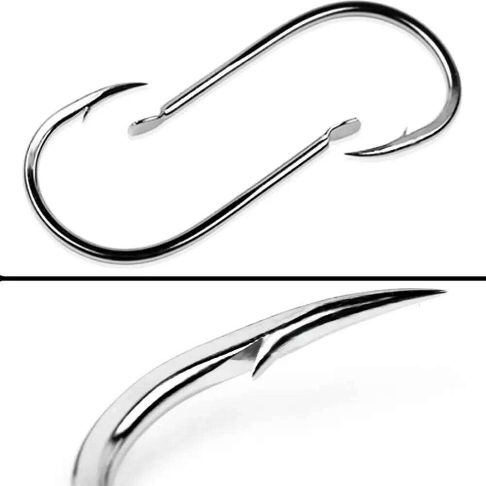 100pcs/box Durable Jig Fishhooks Barbed High Carbon Steel Hook Flat Head Carp Lure Fishing Tackle Box Z260128
