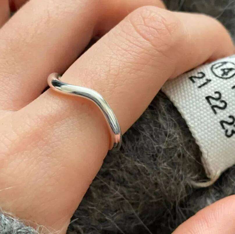 925 Sterling Wavy Line Open Rings for Women Ladies Elegant Luxury Silver Color Jewelry Accessories Wholesale Jewellery XJ260127