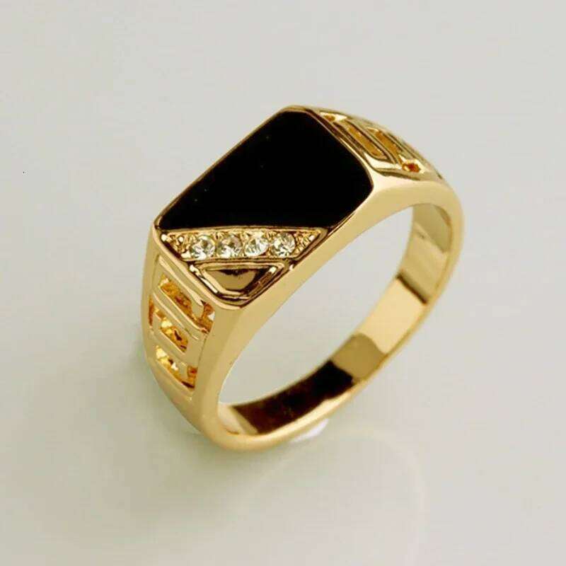 New Metal Glossy Rings for Men Geometric Width Signet Square Finger Punk Style Fashion Ring Jewelry Accessories Anillo Hombre XJ260127