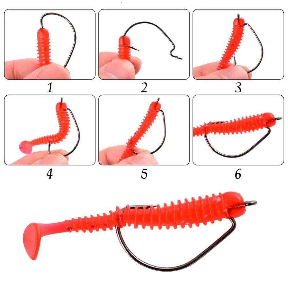 10pc/Box Set Wide Crank Offset Fishhook For Soft Worm Lure Fish Barbed Hook Carp Fishing Hooks Tackle Z260128