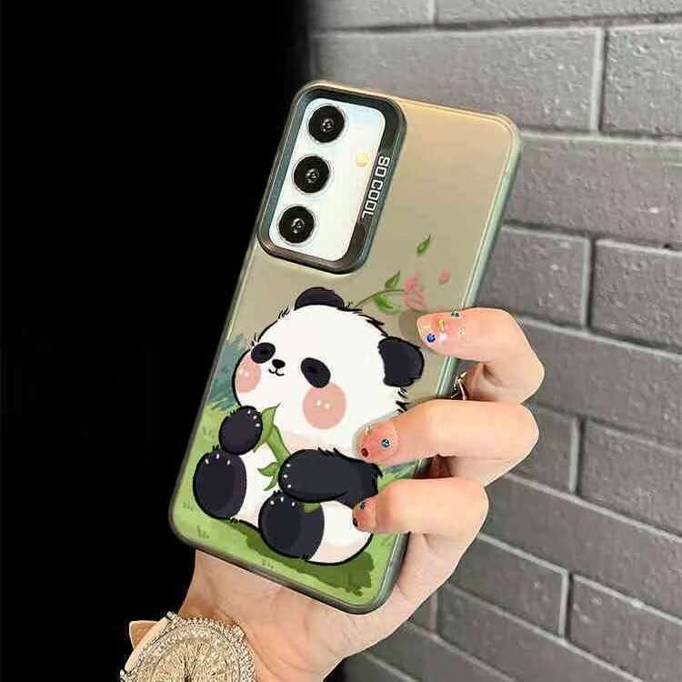 Compatible with Samsung S24 Ultra Phone Case Cartoon Blowing Panda New Galaxy S23/22+ Matte 20/21 S260128