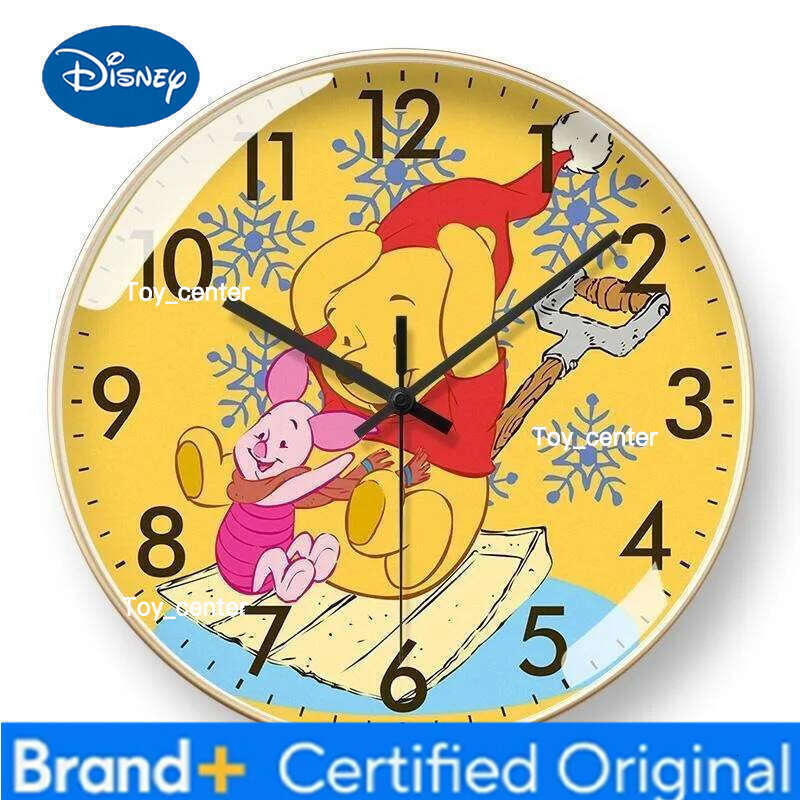 Disney Winnie the Pooh Cartoon Animation Creative Children's Room Wall Decoration Silent Clock Gift for Boys and Girls H260128