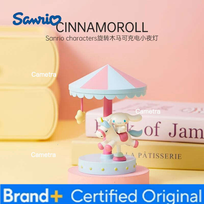Sanrio Anime My Melody Cinnamoroll Kuromi Carousel Series Bedroom Bedhead LED Nightlight Sleep Atmosphere Lamp Toy Birthday Gift H260128