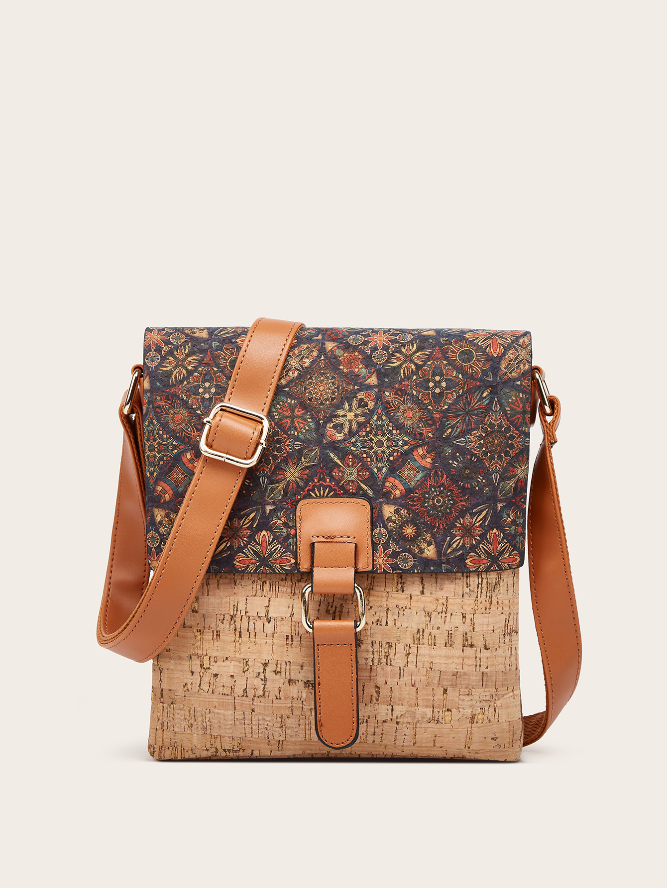 Luxury Brand 2026 Women's Bark Texture Crossbody Bag - Retro Print Envelope Purse With Phone Pocket & Adjustable Strap