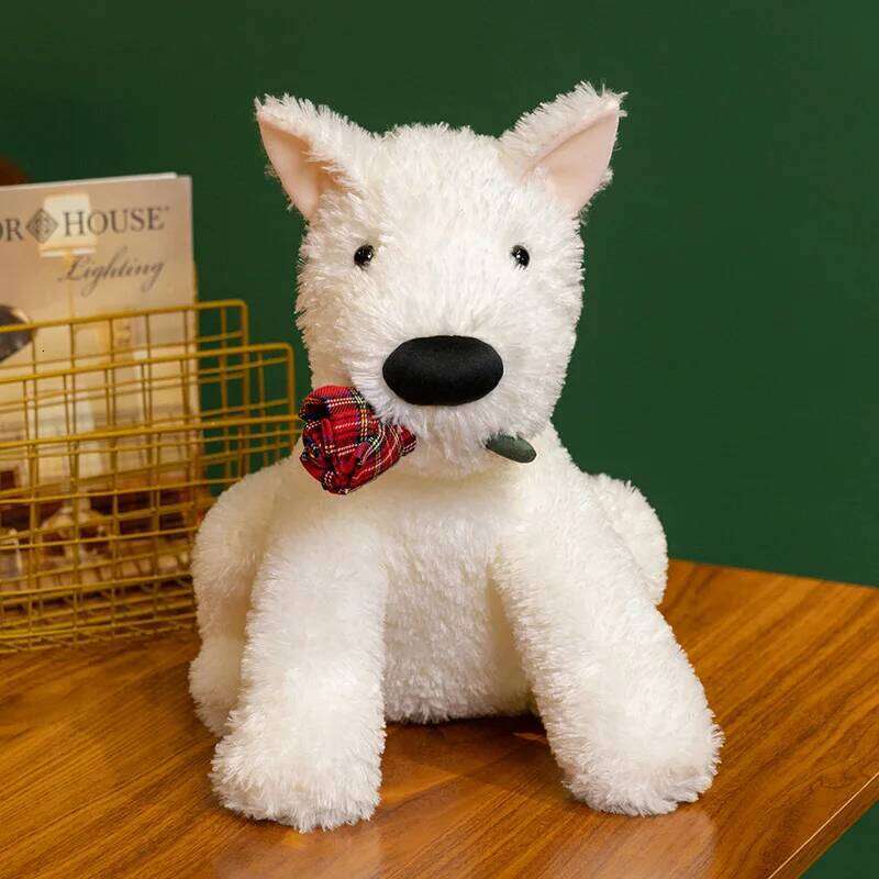 British Rose West Plush Toy Valentine's Day Creative Gift Scrawled Highland Dog Doll Y260128