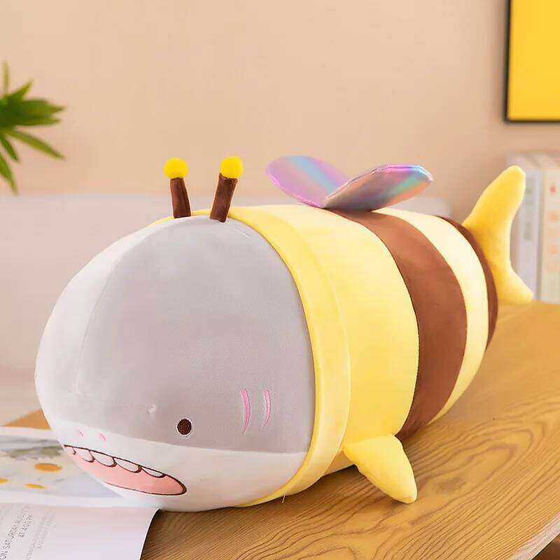 Explosion bee cute shark pillow creative combination plush toys Y260128