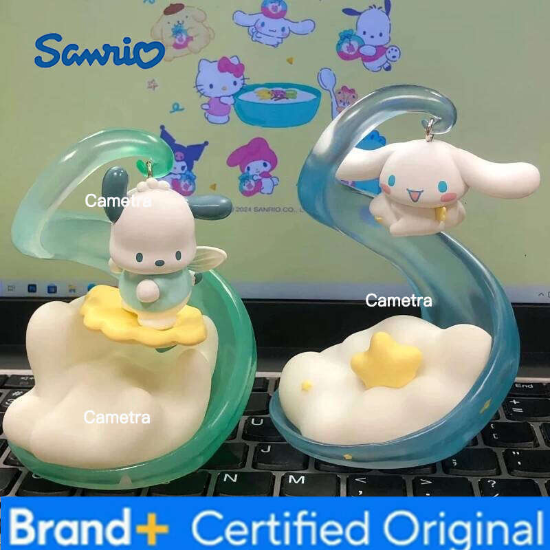 Sanrio Natural Elf Series Glowing Blind Box Cartoon Hello Kitty Merchandise Figurine Collectible Toy Tabletop Decoration Gifts H260128