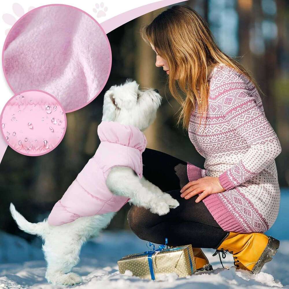 Winter for Small Medium Dogs Lightweight Thick Warm Puppy Puffer Jacket Turtleneck Down Coat Cold Weather Dog Clothes XJ260127