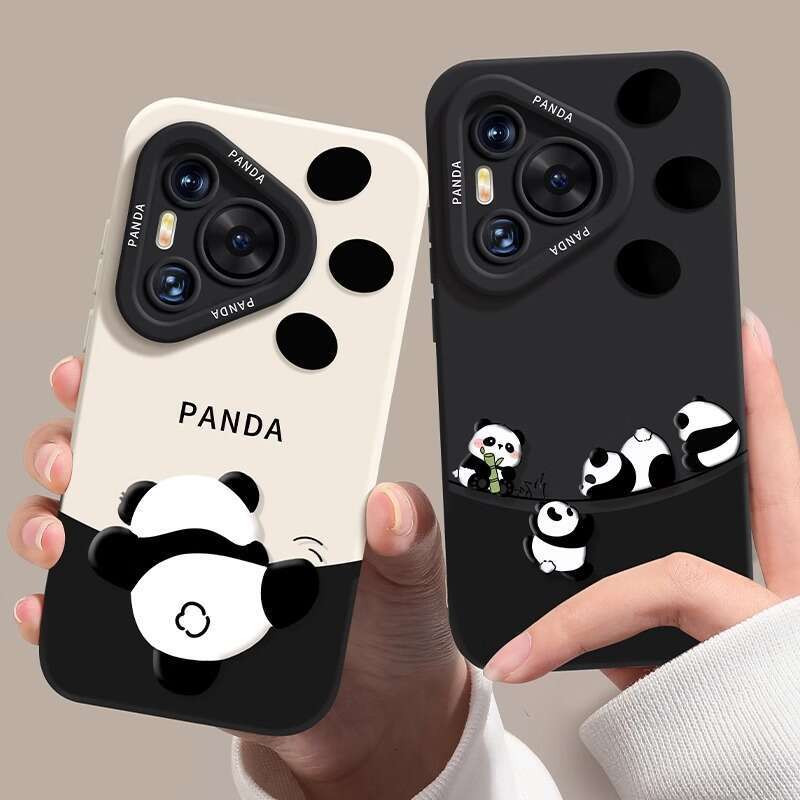 Compatible with Huawei Pura Phone Case New 80 Panda Niche P70 Pro Cute 60 Shockproof Trendy Fun S260128 869