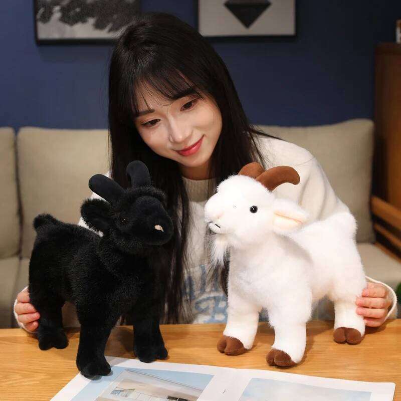 30cm Realistic Goat Plush Toy - Soft Stuffed Goat, Cuddly Farm Animal Gift for Kids, Boys, Girls Easter/Christmas Gifts Y260128