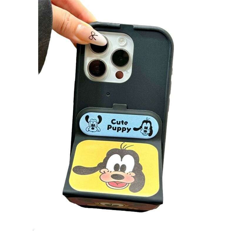 Flip Stand Goofy Pluto Compatible with Apple 16 Pro Max Phone Case 14 New iPhone 15 Pro/13 S260128