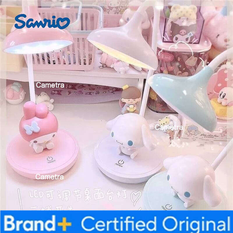 Sanrio Cinnamoroll My Melody Learning Foldable Desk Lamp Anime Cartoon High Beauty LED Student Bedroom Homework Specific Night Light H260128