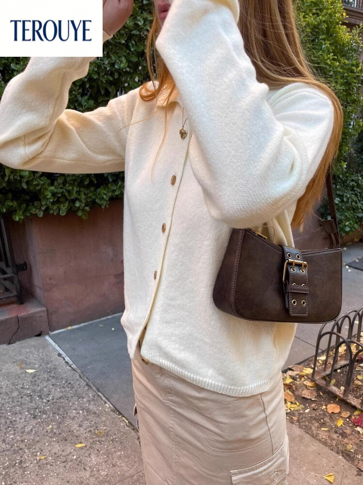 TEROUYE Autumn/Winter New Leather Material Versatile Trendy Style Light Luxury Elegant Underarm Bag bag Shoulder Bag Women's Handbag bag