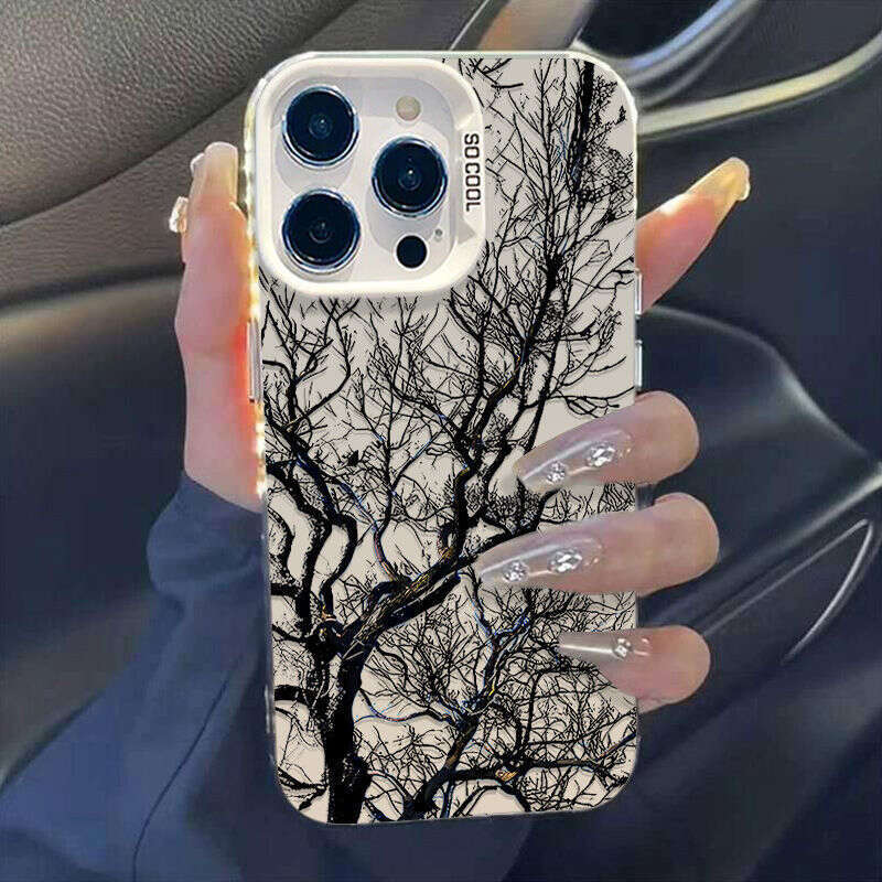 Sketch of a Dead Tree Suitable for Apple 16 Pro Max Creative iPhone 13/12 Phone Case 15 Plus Shockproof 11 S260128 753