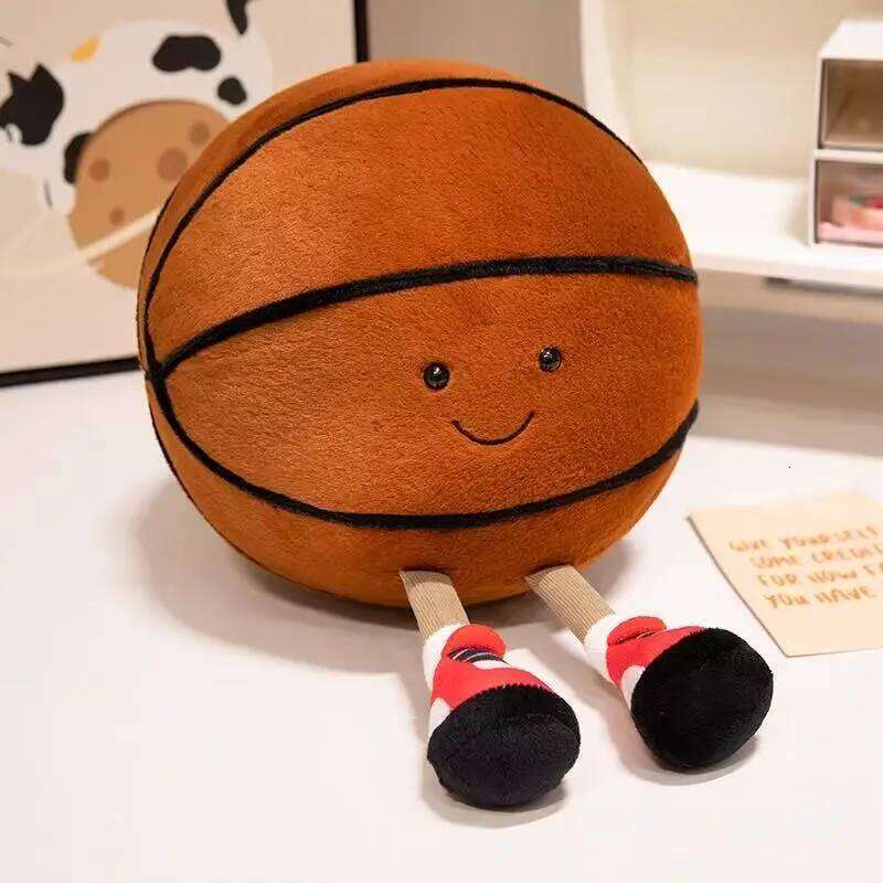 18/25cm Latest Basketball and Football Simulation Stuffed Plush Toy Cartoon Anime Cute Gift for Children Fun Doll Y260128