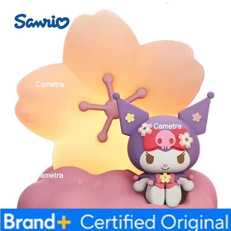 Sanrio New Sakura Series Decor Kawaii Kuromi Cinnamoroll Night Lamp Bedroom Atmosphere Light Girls Gifts H260128