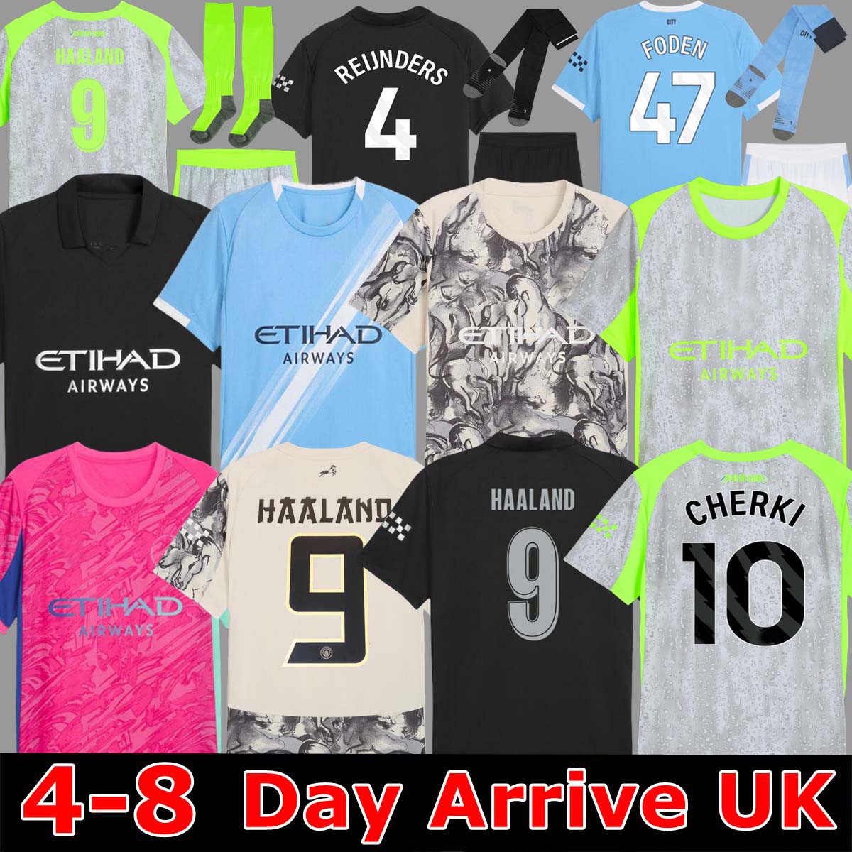 24 25 26 fans Player version HAALAND soccer jerseys DE BRUYNE GREALISH KOVACIC FODEN FERRAN 2024 2025 football shirt uniforms men and kids RODRIGO VITOR REIS KHUSANOV
