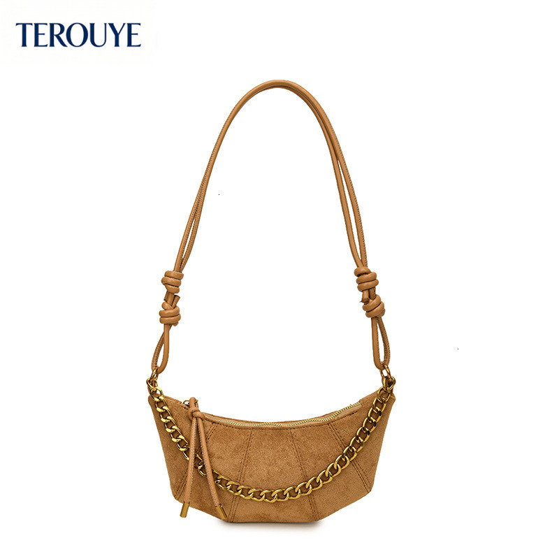 TEROUYE Autumn/Winter New Women's Fashion French Style Retro Shoulder Bag Trendy Luxury Style bag Dumpling Bag