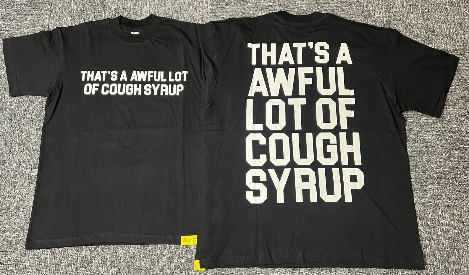 Men's T Shirts 25 High Quality THAT'S A AWFUL LOT OF COUGH SYRUP Cotton Crew Neck T-Shirt Short Sleeve A1