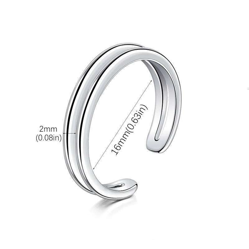 3pcs Adjustable Rings For Women Girls Simple Cute Open Toe Set Summer Beach Stainless Steel Foot Jewelry XJ260127