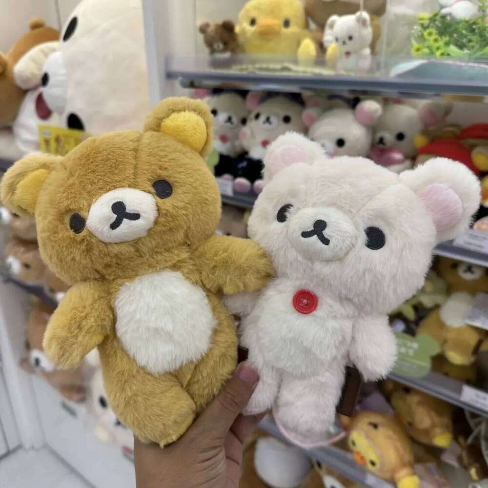 20cm Kawaii Rilakkuma Plushies Stuffed Korilakkuma Plush Cute Anime Character Brown/White Bear Dolls, Soft Hugging Toy Girl Y260128