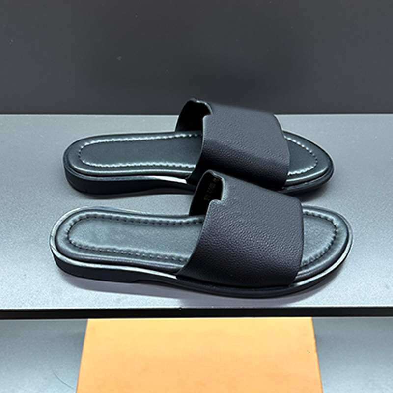 Sliders Designer Slippers Men Pool Flat Comfort Mules Slides Classic Summer Sandals Black Grey Beach Shoes 1022