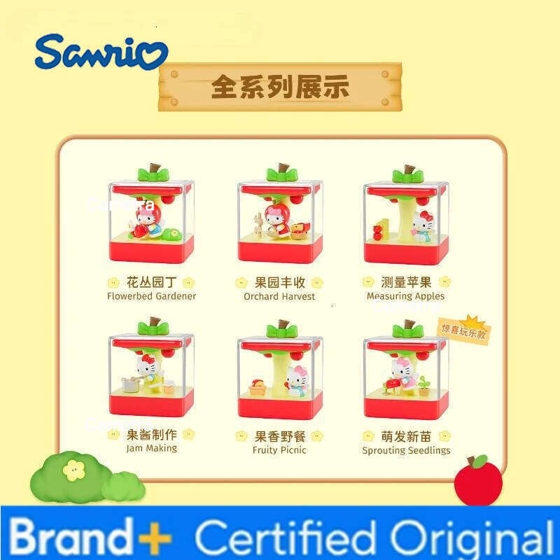 Sanrio Cartoon Trendy Apple Town Series Blind Box Figure Desktop Ornaments Cute Hellokitty Peripheral Toys Decoration Gifts H2601281