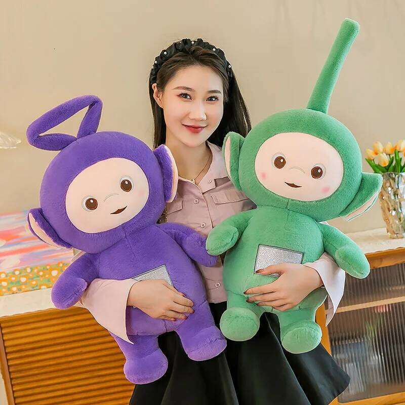 35/45cm Cute Antenna Baby Girl Sleeping Accompanying Cloth Children Soothing Cartoon Doll Pillow Y260128