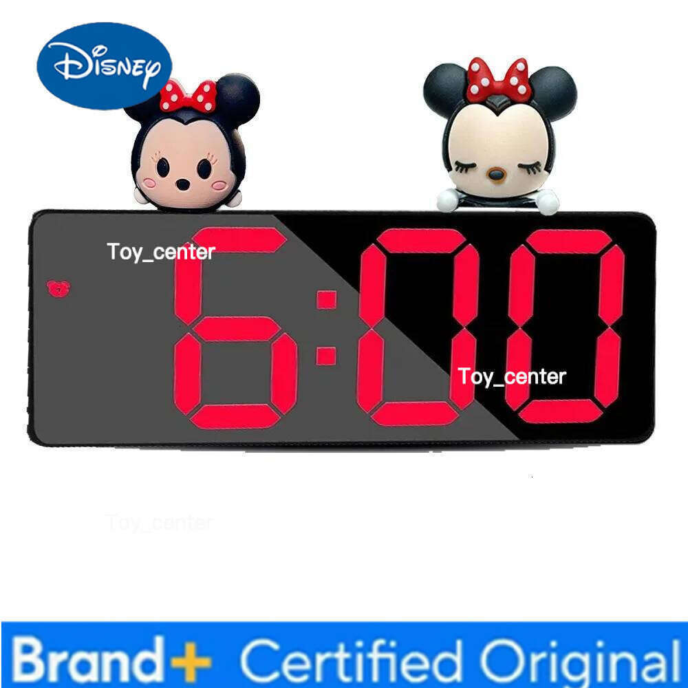Disney Minnie Electronics LED Digital Children's Electronic Alarm Clock Bedside Table Desk Decorating Tabletop H26012811
