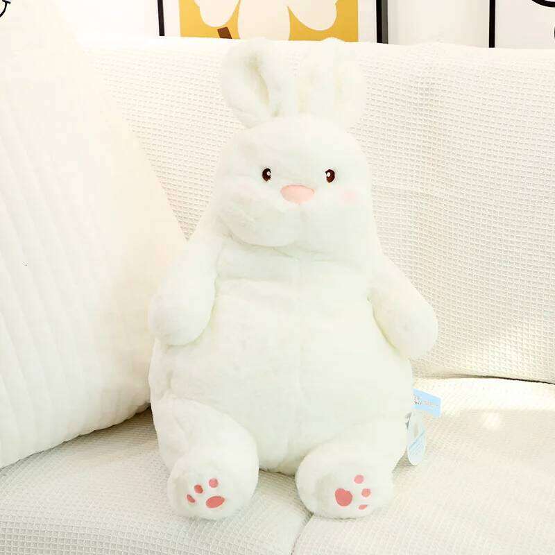 Giant Lazy Rabbit Dolls Soft Plush Cute White Bunny Animal Toys Baby Sleep Pillows Cushion Kids Girl Birthday Gift Kawaii Decor Y260128