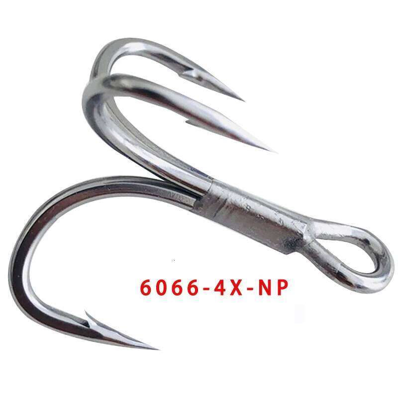 TAKEDO 6066-4X-NP UltraAntirust Treble Hook BT663-UA Triple Hooks 1/0 - 8# Fishhook For Saltwater Freshwater Fishing Z260128