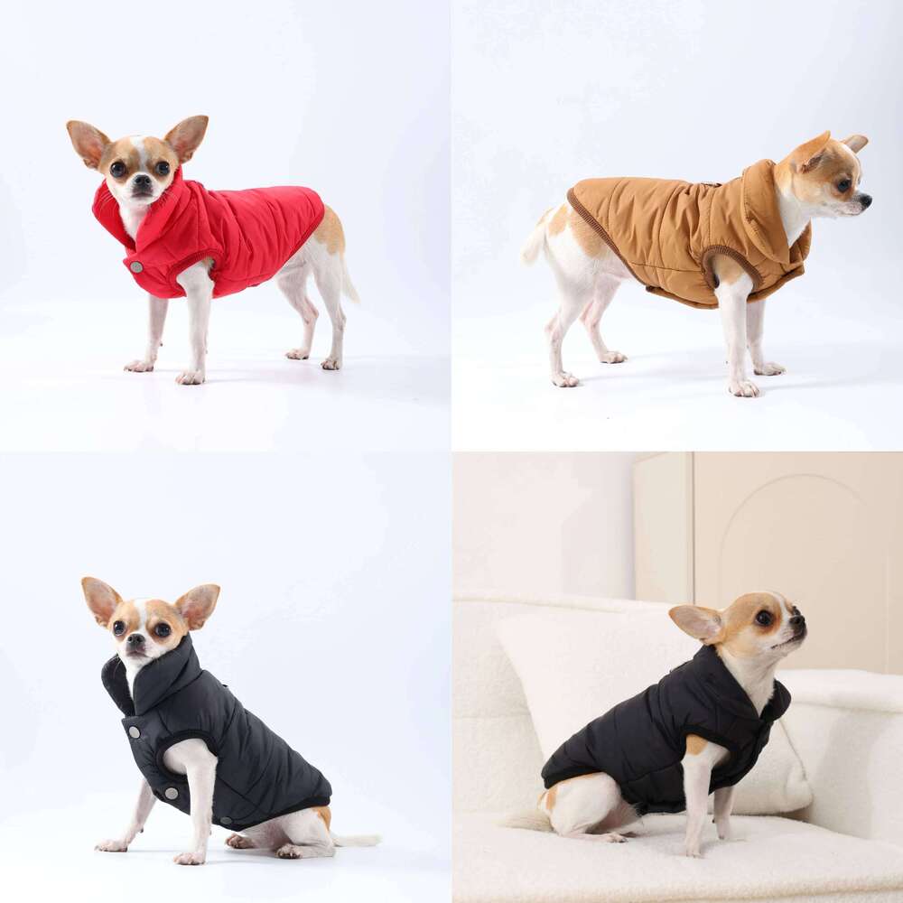 Camping Puppy Cozy Clothes Winproof Outdoor Hiking For Small Dogs Cats Jacket With D-ring Soft Cat Coat Chihuahua Overalls XJ260127